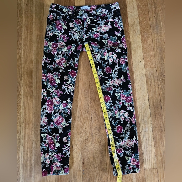 Free People Floral Corduroy Stretch Pants Women's Size 28" Waist X 26" Inseam - Picture 11 of 15